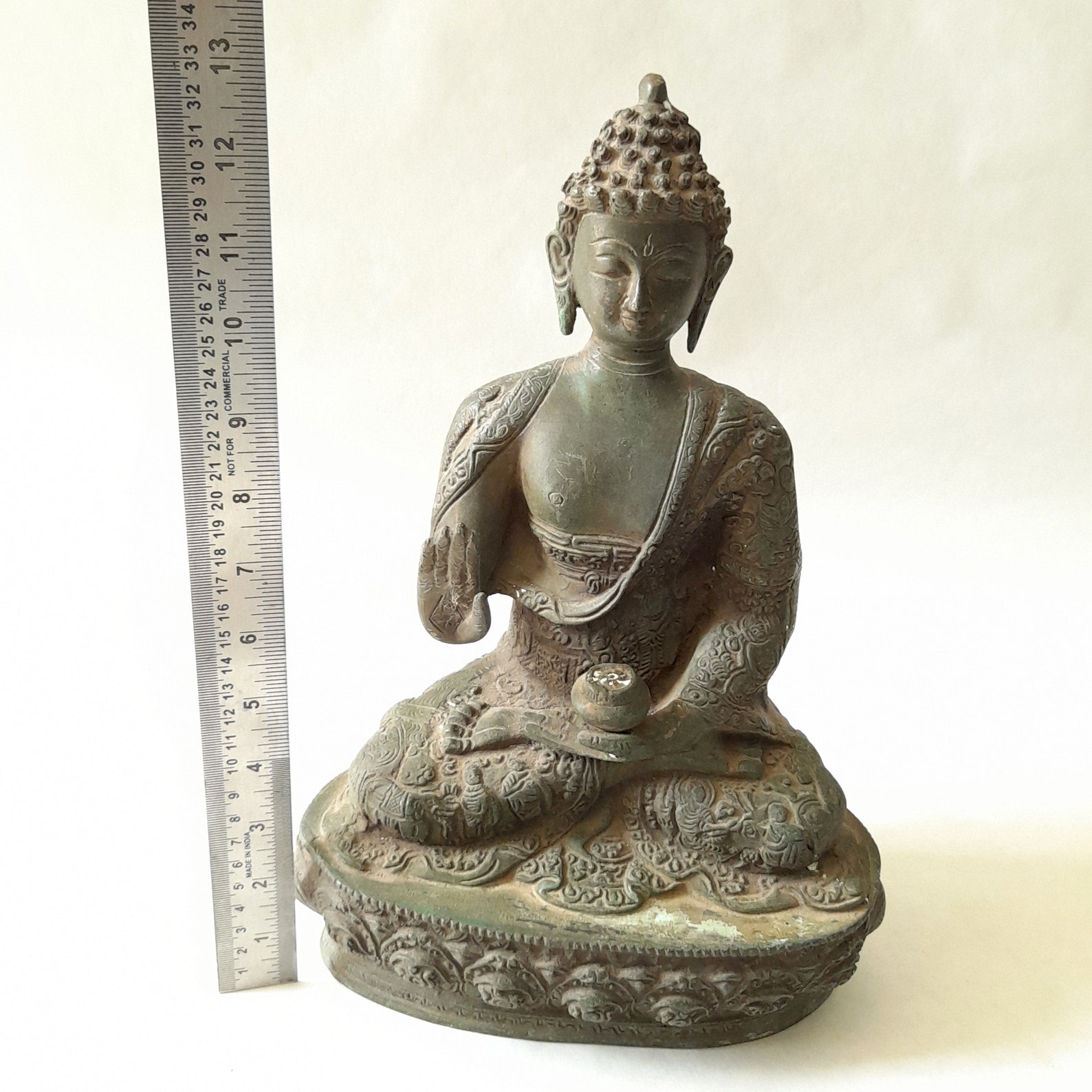 Antique Vintage Brass Lord Buddha Statue form 1970s with Hand Etsy