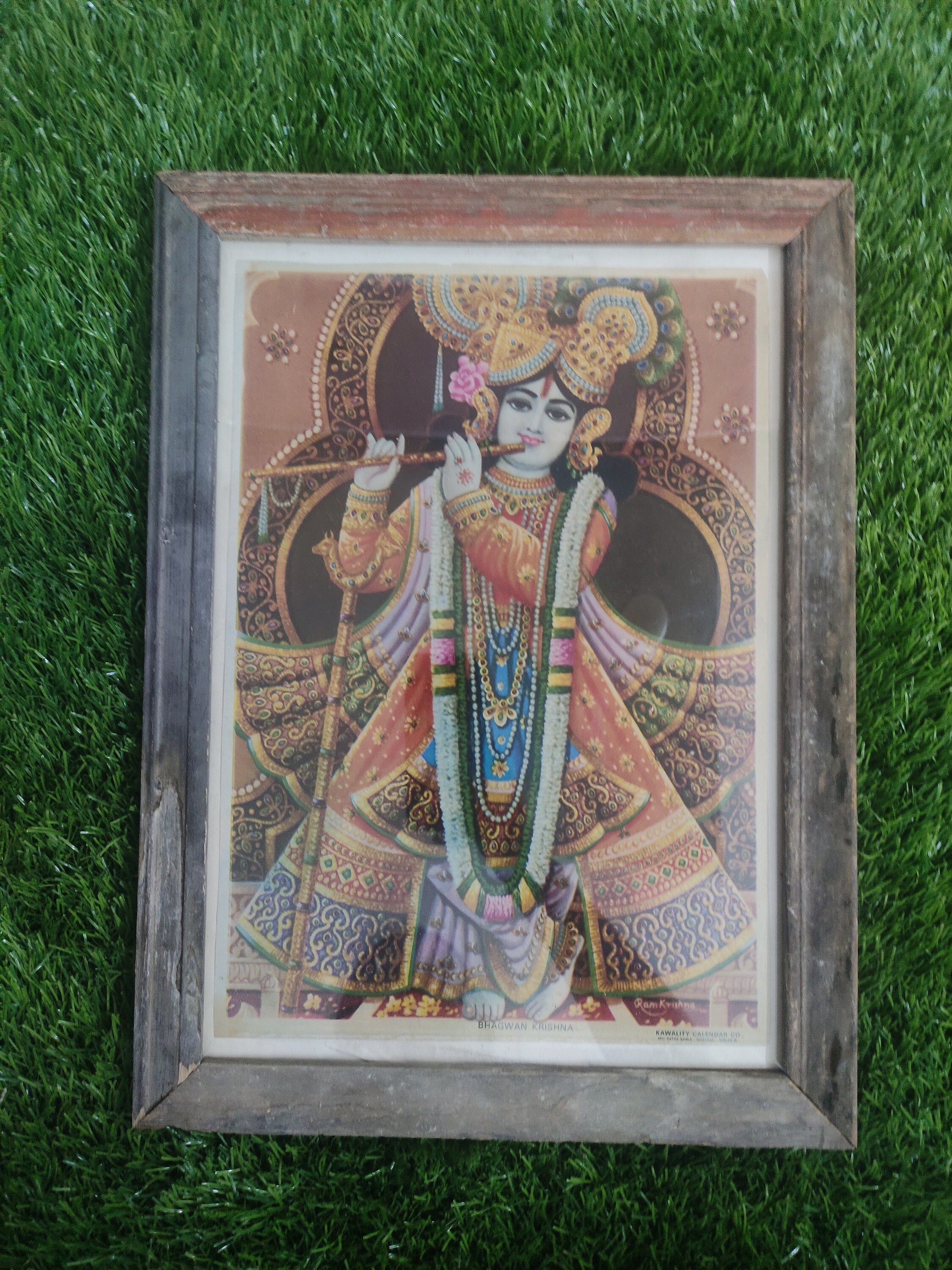 Lord Krishna photo frame rare collectible framed prints Etsy