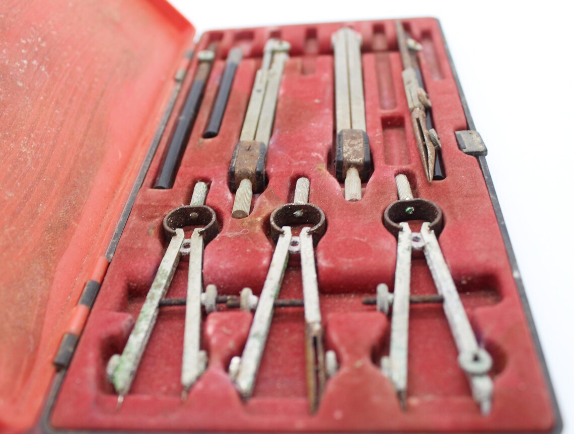 Old vintage Geometry Box from 1960s School Geometry Ser Etsy