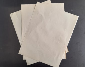 Set Of 10 Genuinely Old Blank Artistic Antique Papers ( OP805 ) For Sketching, Drawing and Artistic use, Old Vintage Papers, old Papers