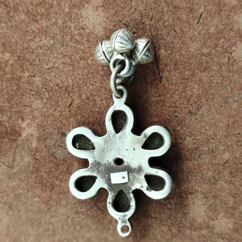 Gemstone pendant 1980/'s Antique Vintage turquoise Gemstone pendant Natural turquoise pendant silver gemstone pendant Vintage pendant