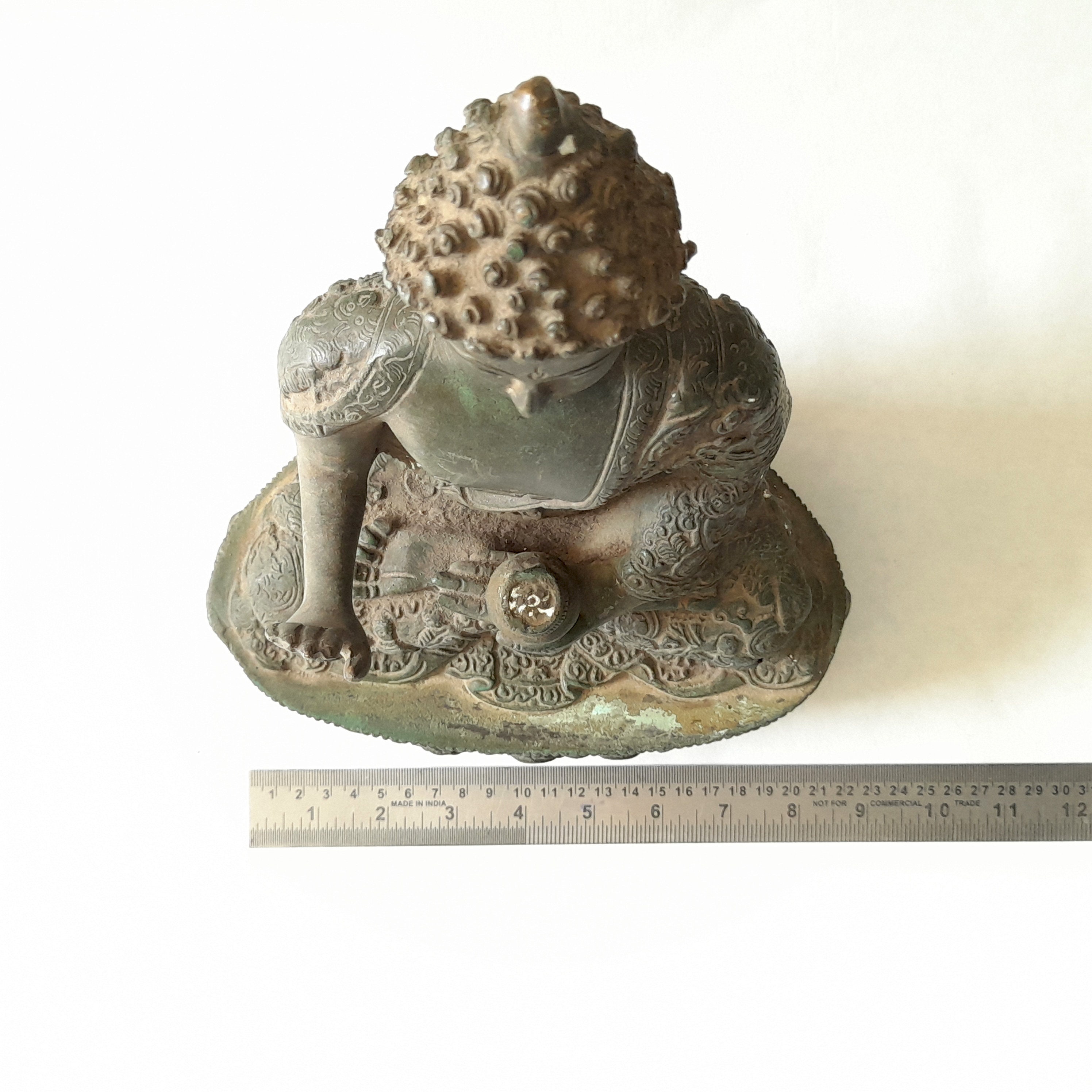 Antique Vintage Brass Lord Buddha Statue form 1970s with Hand Etsy