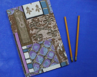 Vintage old paper Diary of 40 pages, Travel Journal, Sketchbook, Artist diary, with paper of 1940s