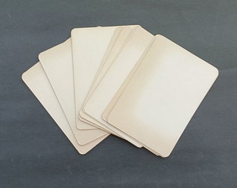 Vintage Indian Handmade 200 Gsm  Round Edges Blank Papers set of 5 papers for Sketching and Drawing from 1950s / vintage blank papers