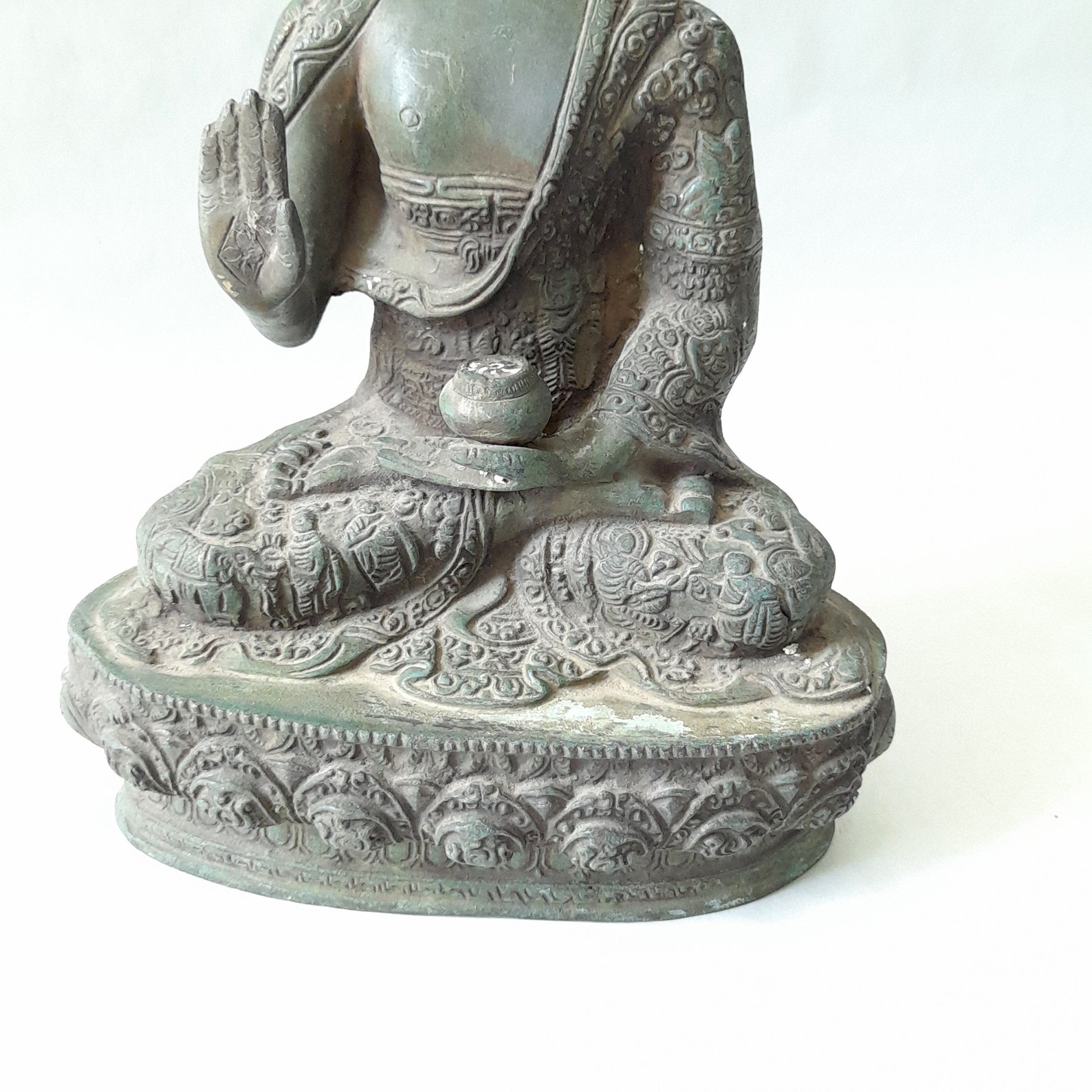 Antique Vintage Brass Lord Buddha Statue form 1970s with Hand Etsy