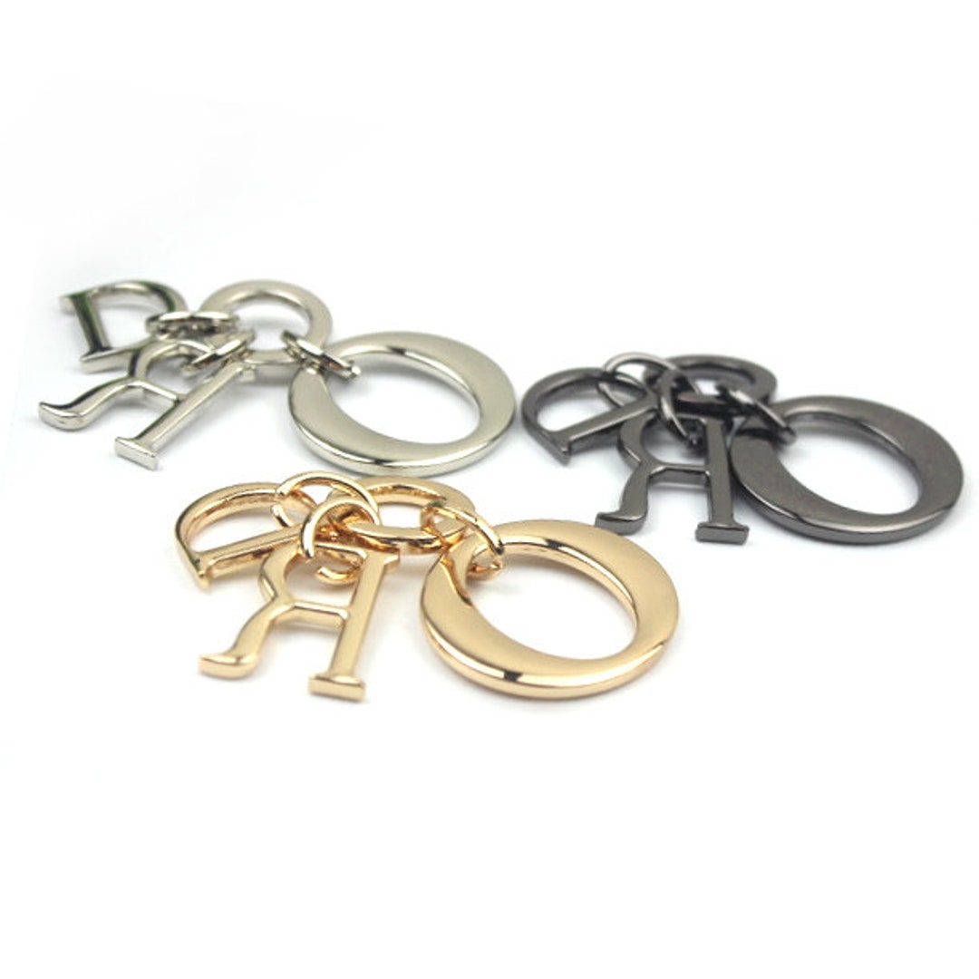 20Pcs/Bag Black Key Ring with Four Link Chain DIY Handmade Small Object  Doll Pendant Accessories