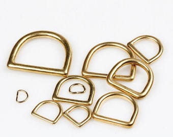 Brass Seamless "D" Ring Buckle Semicircle Connection luggage leather accessories Brass Seamless "D" Ring Buckle Semicircle Connection luggage leather accessories