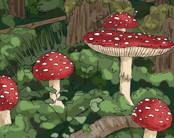 forest fairy ring print