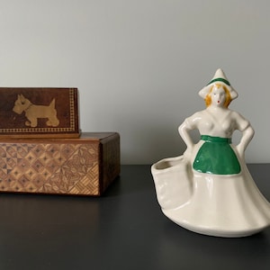 Vintage Dutch Girl Planter, Vase