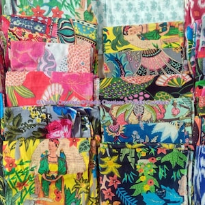 Fat Quarters Quilt Patches Material Quarter Vintage Ethnic Bundle Cuts Scraps off Small Fabric Fat Cotton Kantha Remnants For All