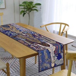 Patchwork Dining Mirror Embroidered Ethnic Cotton Handmade Art Beads Decor Decorative Unique Indian Room Thread Cloth Linens Table Runner