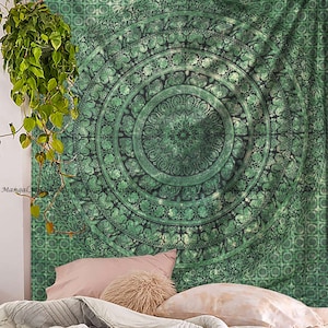 Indian Elephant 100% Cotton Boho Bohemian Hippie Tapestry Mandala Bedding Bedspread Blanket Queen,Twin Size Wall Hanging Tapestries