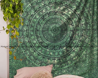 Indian Elephant 100% Cotton Boho Bohemian Hippie Tapestry Mandala Bedding Bedspread Blanket Queen,Twin Size Wall Hanging Tapestries