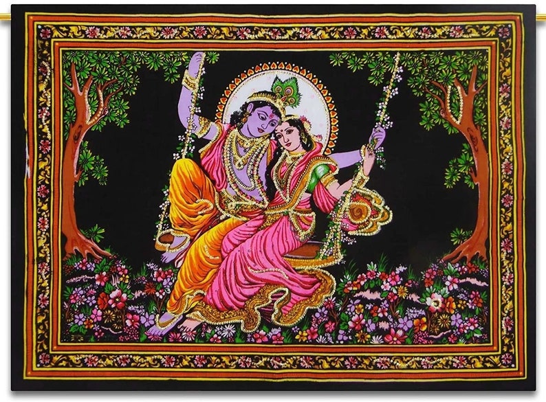 Beautiful Wall Hanging God/goddess Tapestry Hippie Decor Etsy