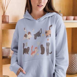 Cute Cat Sweatshirt Cat Sweater Kitties Shirt Kitty Hoodie Kitten Cottagecore Clothing Cottage Core Clothes Aesthetic Shirt Cat Lover Gift