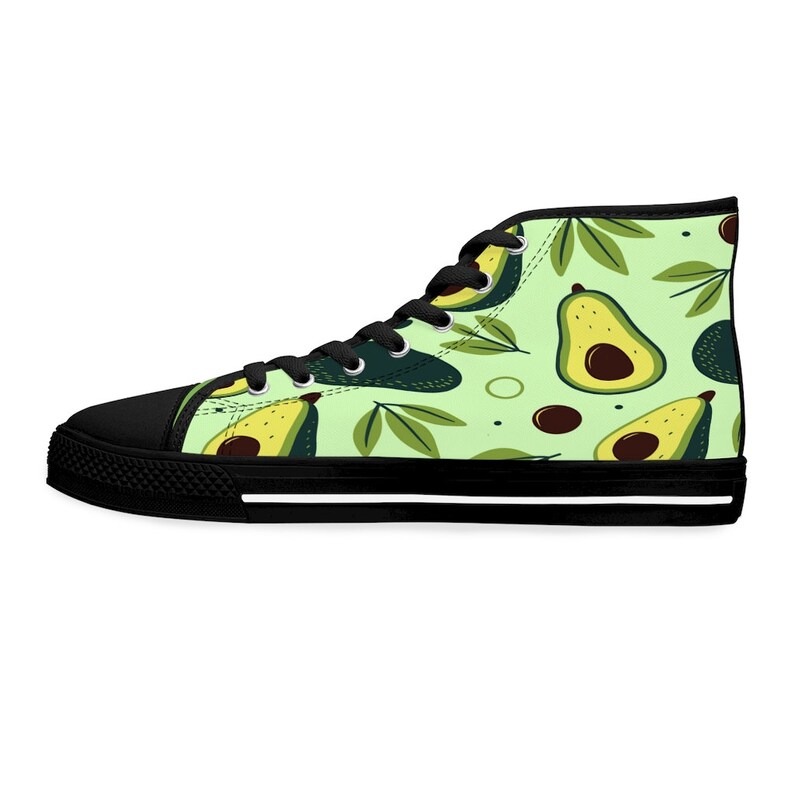 Avocado Shoes Avocado Pattern High Top Sneakers Cute | Etsy