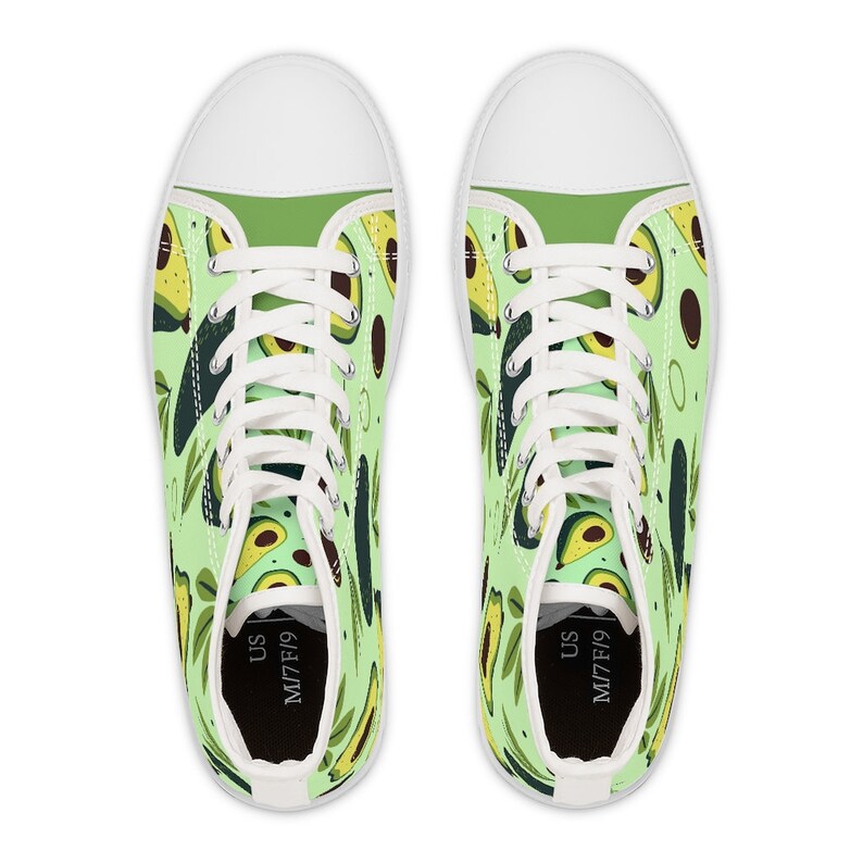 Avocado Shoes Avocado Pattern High Top Sneakers Cute | Etsy