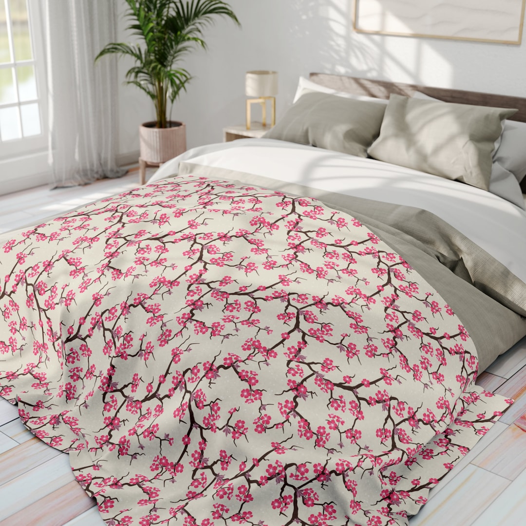 Tokyo Japanese Pattern Print Hooded Blanket