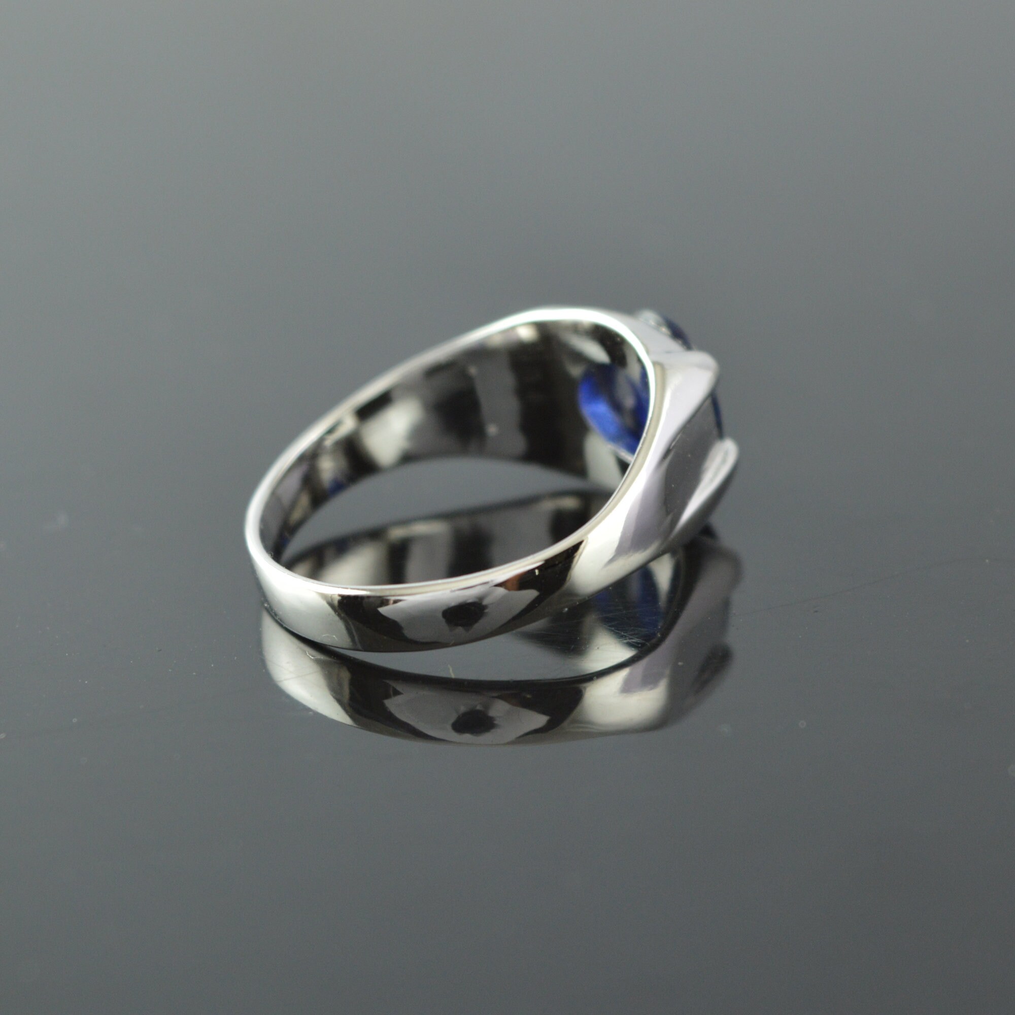 Herren Statement Ring Ring für Männer Saphir Silber Ring Etsy