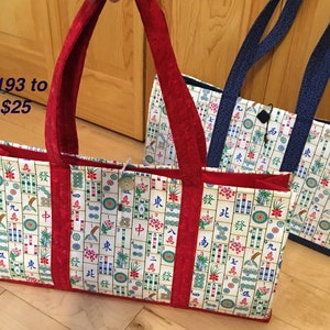 Mahjongg bags and sleeves - tote, long zip bag, tile tray and rack sleeves & coin bags. Use the drop down menu under &quot;style&quot; to see prices.