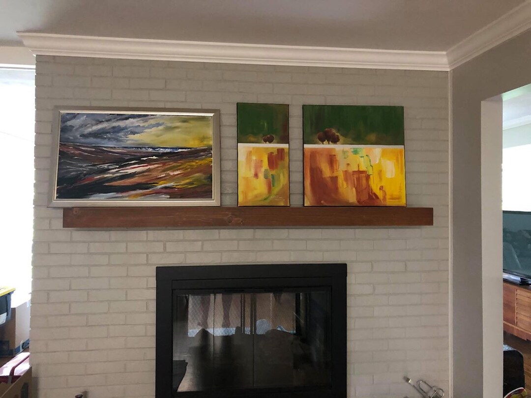 5 1/2” Thick - STANDARD KNOTS - Mantle - Floating Shelf 5 1/2”- Easy ...