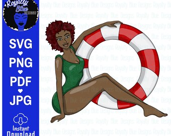 These Thighs 1 | Thick Thighs Save Lives, Life Saver Woman Lifeguard with Float, Swimsuit, Swimming, Pool Beach Party svg, instant download