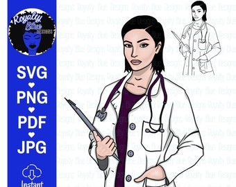 Hey DOCTOR MVP! (purple) Png, Svg, Brunette Doctor MD, Dr, Medical