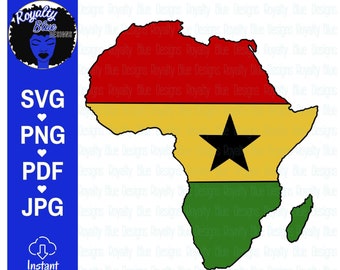 GHANA AFRICA, Flag, Continent, West African Nation, Mother Land, Black Roots, Ghanaian, Afrocentric, Red Yellow Green, Cultural, svg, png