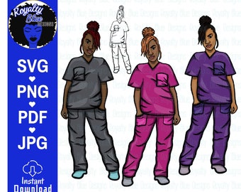 LOCCED UP Nurse Bundle, Scrubs, locs, svg, png, pdf, Registered Nurse, Caregiver rn, lvn Nurses Rock, Stethoscope, hospital cna, pink heroes