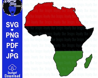 PAN AFRICAN, Africa Shaped Flag, Map, Black Red Green, American, The Continent, RGB, Mother Land, Black Roots, afrocentric, digital download