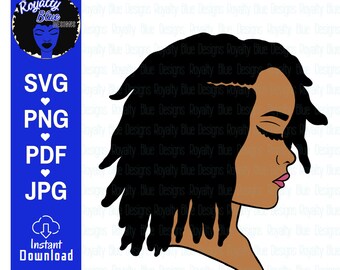 May include: A digital illustration of a person with brown skin and black dreadlocks. The person has their eyes closed and is looking down. The background is white.