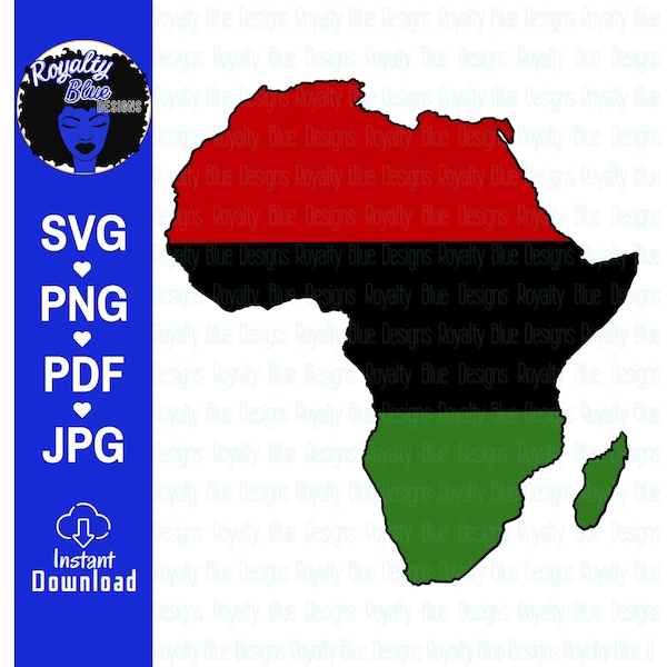 PAN AFRICAN, Africa Shaped Flag, Map, Black Red Green, American, The Continent, RGB, Mother Land, Black Roots, afrocentric, digital download