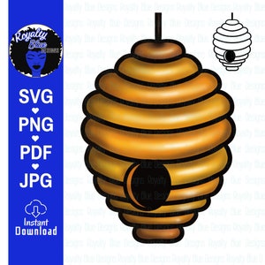 May include: A yellow and brown beehive with a black outline. The beehive has a round entrance at the bottom.