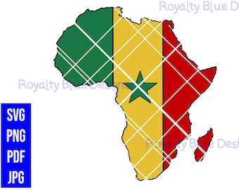 SENEGAL AFRICA, svg, png, pdf, Continent, digital download