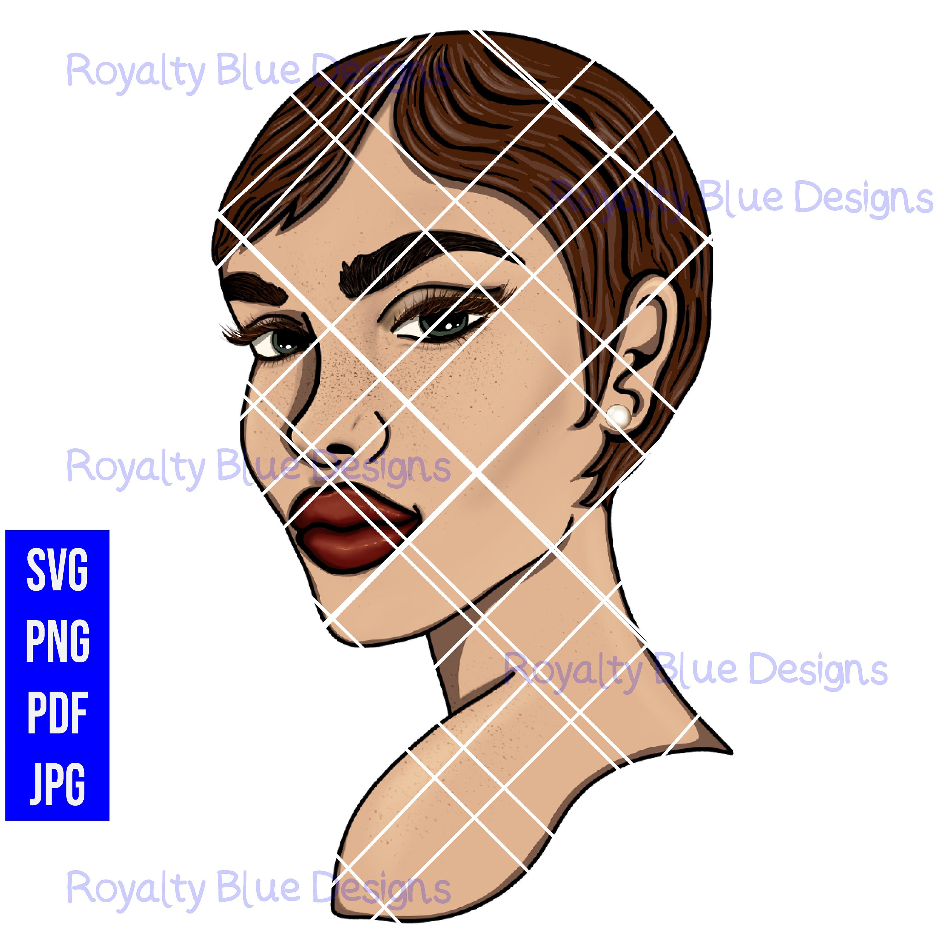 Download Jina 5 Auburn Hair Freckles Svg Png Digital Download