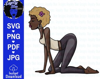 CRAWL Zara, Women Crawling and dancing on Floor, twerking, dancers, twerk girl, Short Blonde Afro Hair, Cute Black Girl, digital download