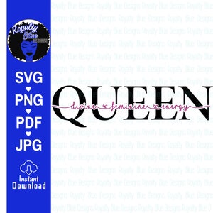 QUEEN - göttliche weibliche Energie, svg, png, Ermächtigung, Selbstliebe, positiver Feminismus, feministisch, Schnittdatei, printable digitaler Download