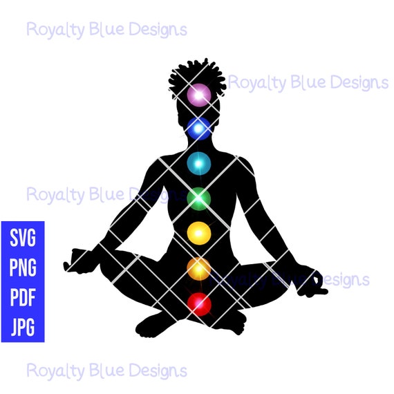 Download Meta Chakras Locs Png Pdf Svg Black Woman Silhouette Etsy
