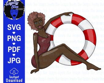 These Thighs 2 | Thick Thighs Save Lives, Life Saver Woman Lifeguard with Float, Swimsuit, Swimming, Pool Beach Party svg, instant download