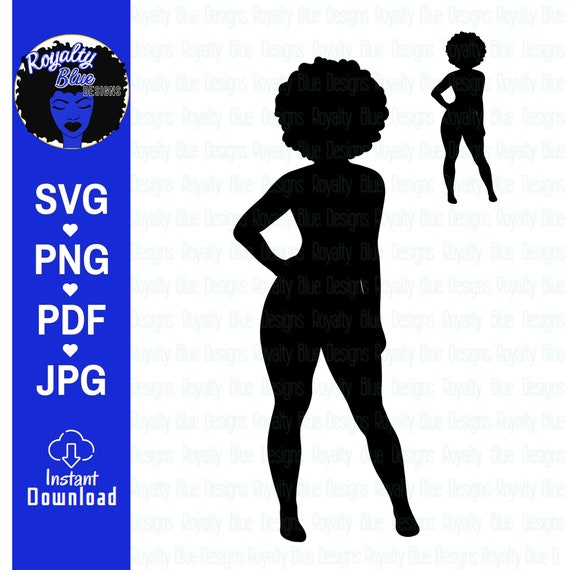 SLIM SADE, Slim Thick Woman Standing With Hand on Hip, Black Women, Natural  Hair Afro, Silhouette, Svg, Png, Best Instant Digital Download 