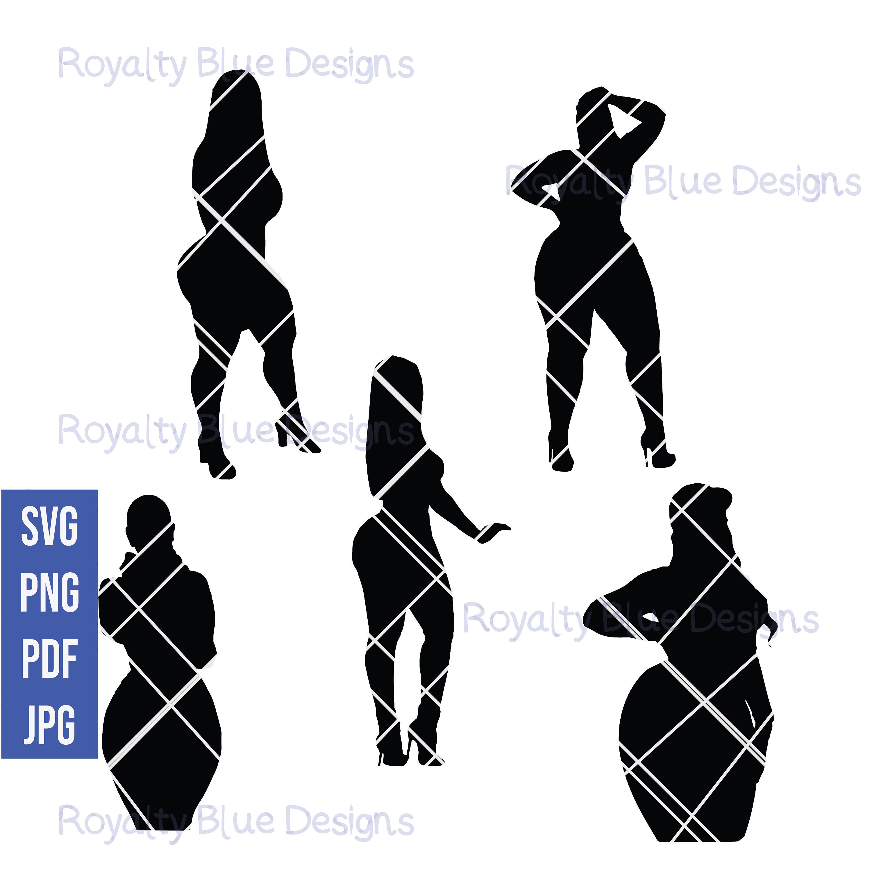 CURVIEST GIRL SILHOUETTES Bundle Thick Curvy Women Plus Size - Etsy