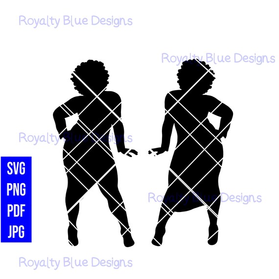 Download Peppy Silhouette Svg Png Pdf Hand On Hip Pose Thick Girl Black Women Big Afro Curvy Bbw Cut File Digital Download Instant Sassy