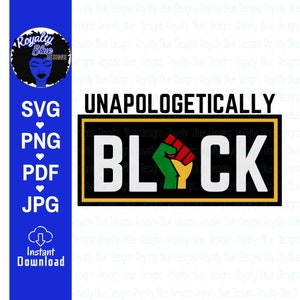 Może przedstawiać: Czarny i żółty prostokąt z tekstem "UNAPOLOGETICALLY BLACK" w białych literach. W środku prostokąta znajduje się uniesiona pięść w kolorach czerwonym, żółtym, zielonym i czarnym.