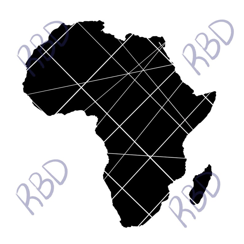 AFRICA Continent Png Pdf Svg Black Silhouette Shape - Etsy