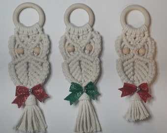 Owl Macrame Ornaments