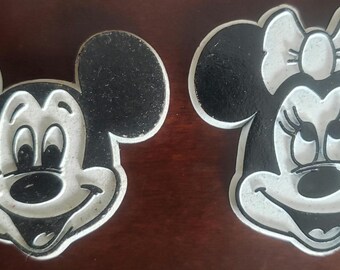 Vintage Mickey and Minnie Mouse magnet set made by Walt Disney Productions