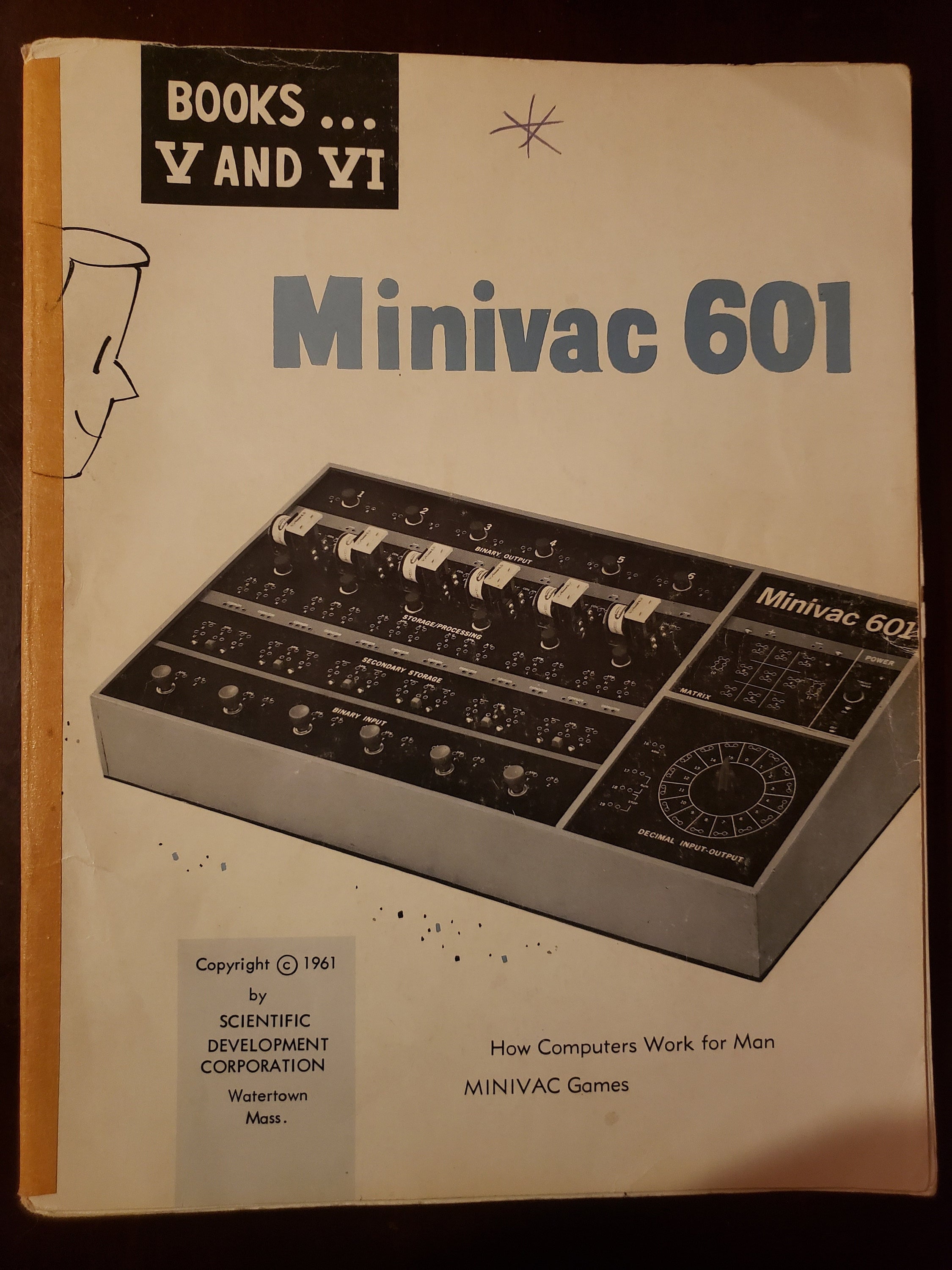 Vintage Minivac 601 computer game manuals V, VI and VII.