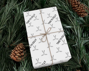 Time to celly, Hockey Sticks Wrapping Paper: Sports Gift Wrap
