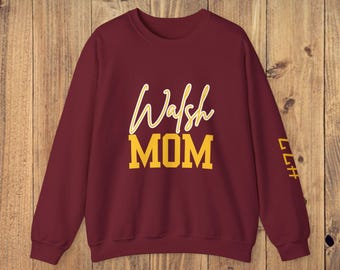 Custom Walsh Jesuit Warriors High School Sweatshirt, Personalized Last Name & Player Number, Family Gift