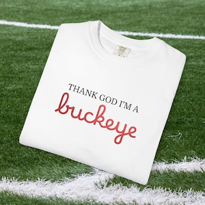Embroidered Ohio State Buckeyes Unisex T-Shirt, College Apparel, Gift for Fans, Casual Buckeye Gear, New Student Tee, trendy Freshmen Outfit
